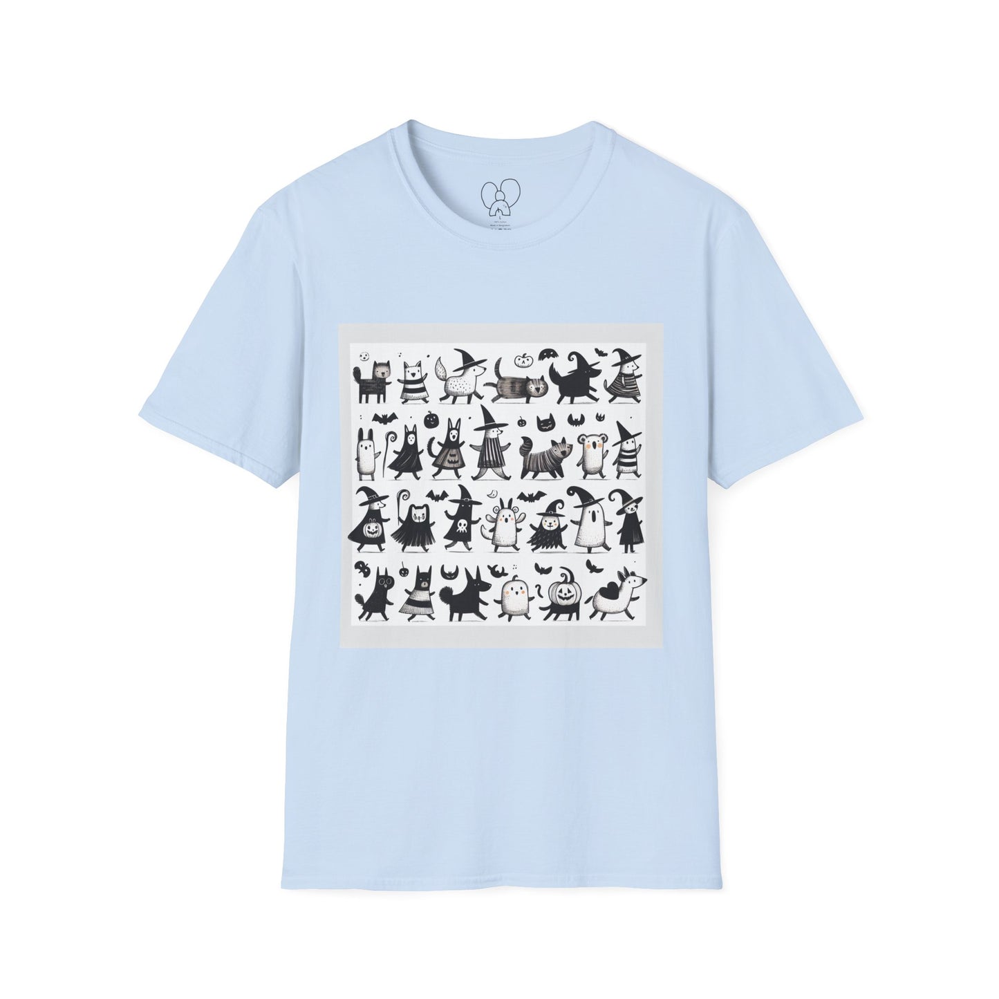 Cute Cartoon Characters Unisex T-Shirt, Graphic Tee, Fun Gift for Kids, Comfortable Apparel, Halloween, Birthday Shirt