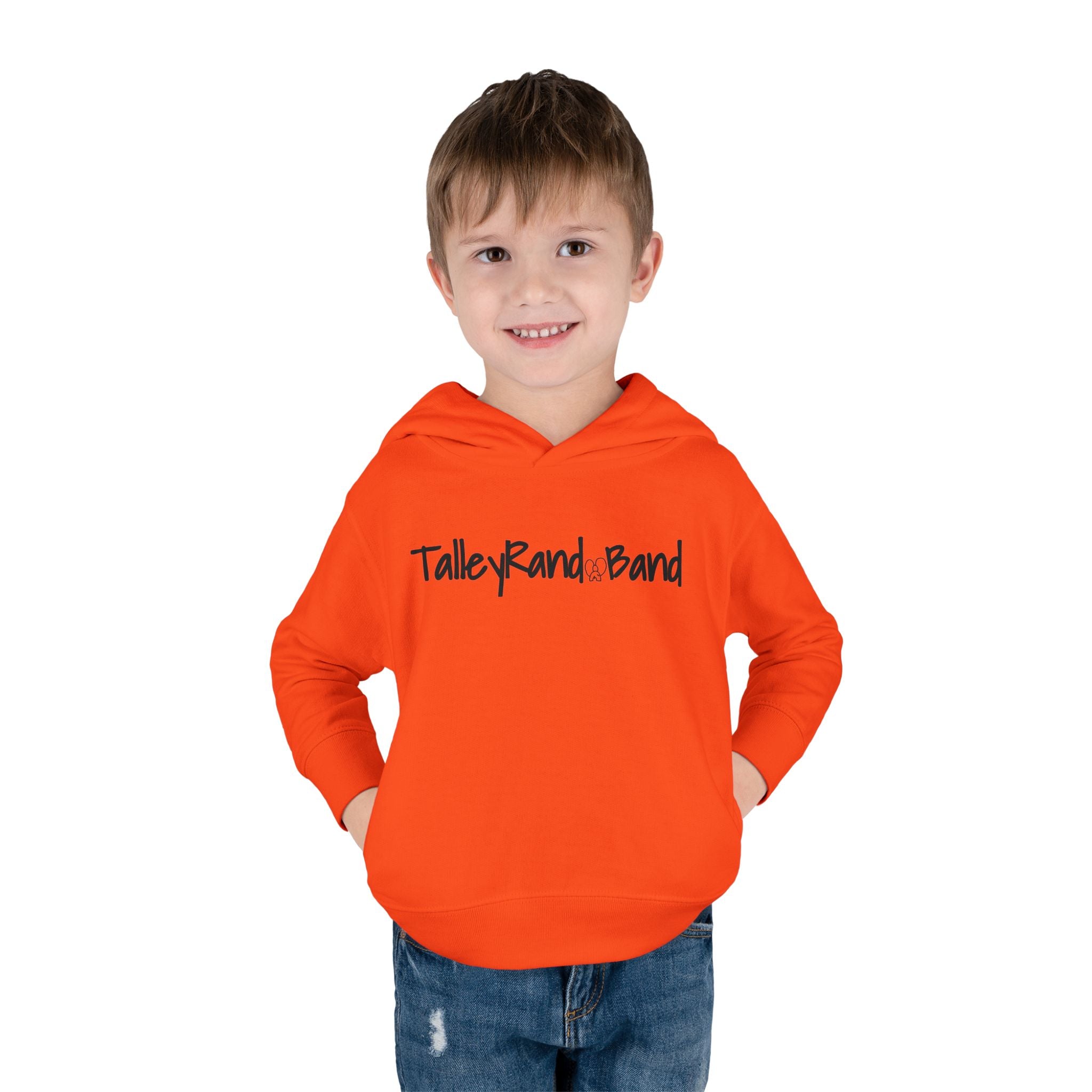 Kids Fleece Hoodie - TalleyRand Band Print Front - Stick Together Fam Back