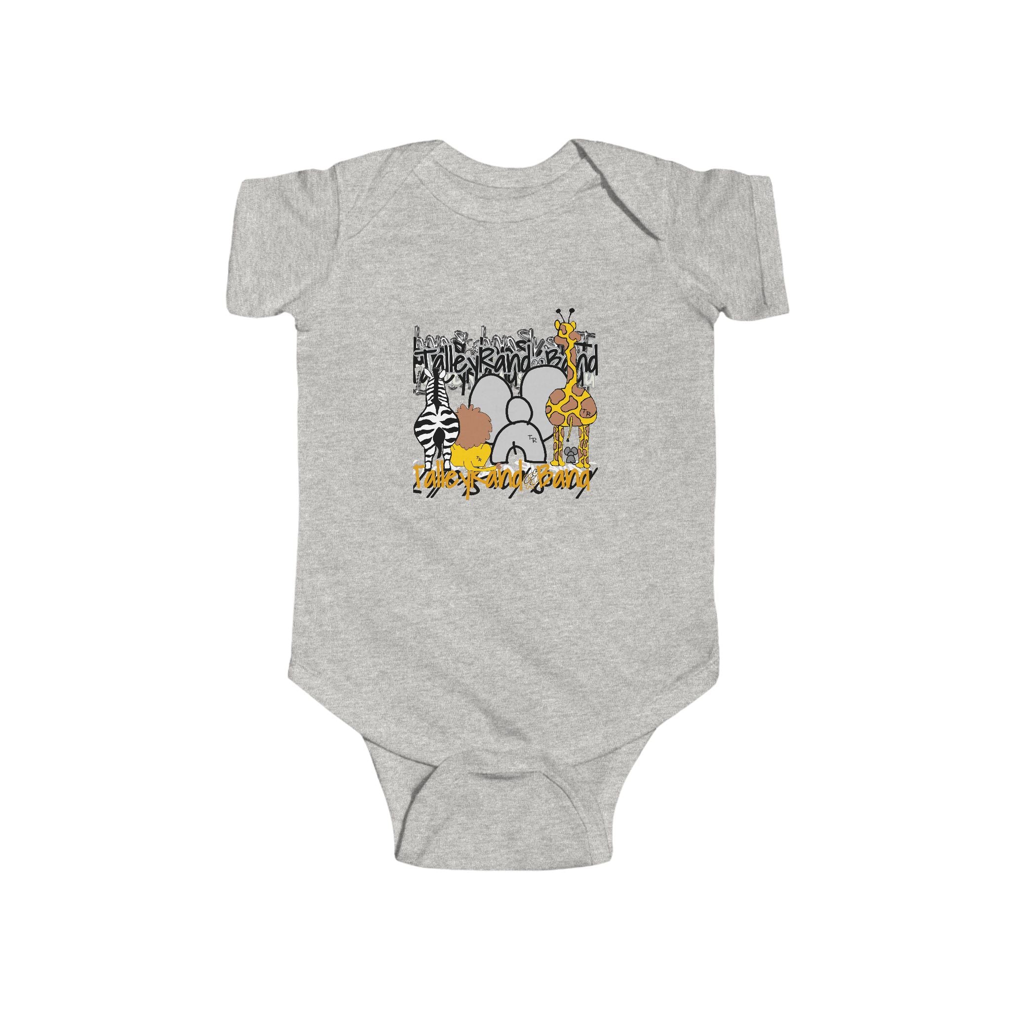 Safari Animal Baby Bodysuit - Cute Jungle Design for Infants