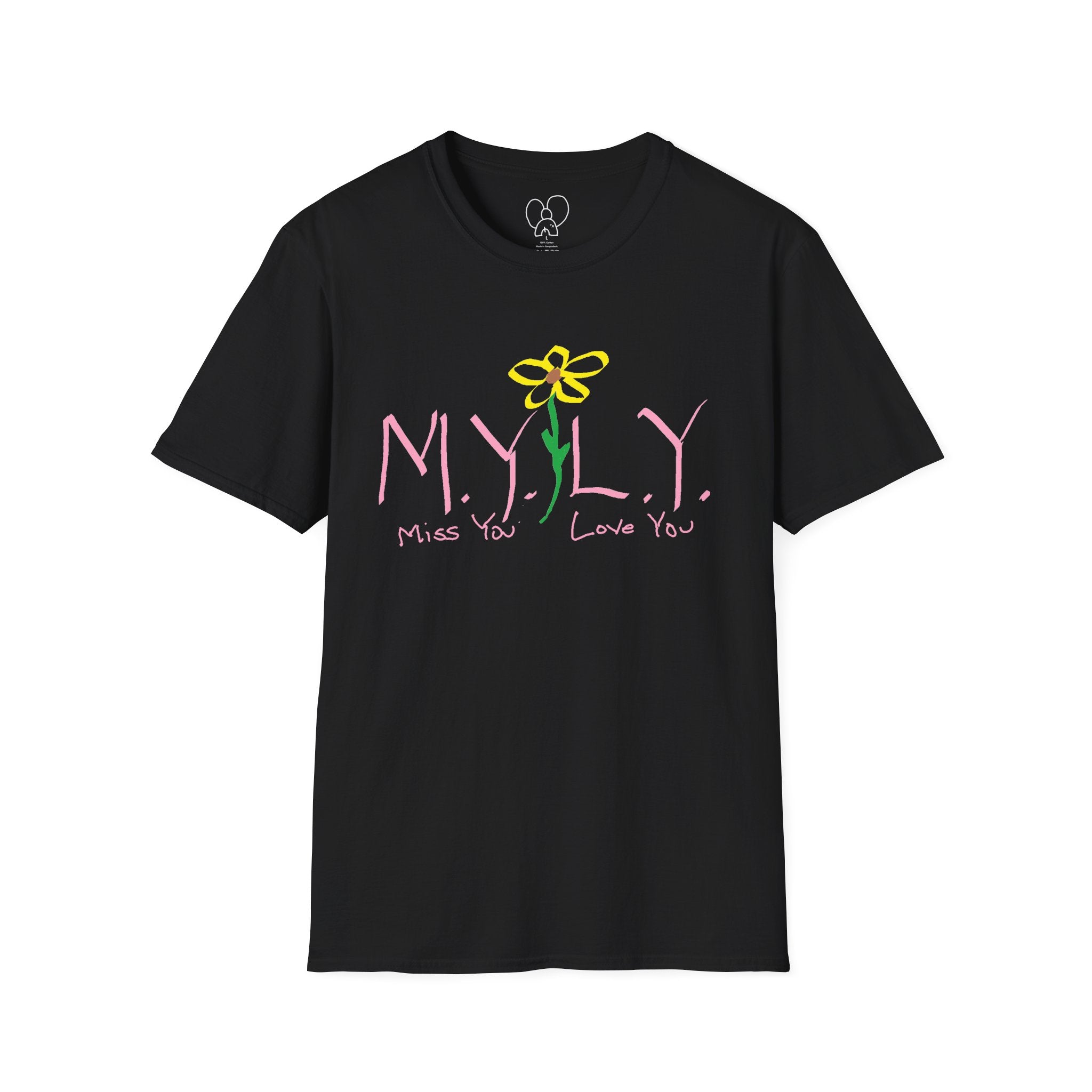 Unisex Softstyle T-Shirt with 'Miss You, Love You' Floral Design - Perfect for Gifts, Casual Wear, Friendship, Love