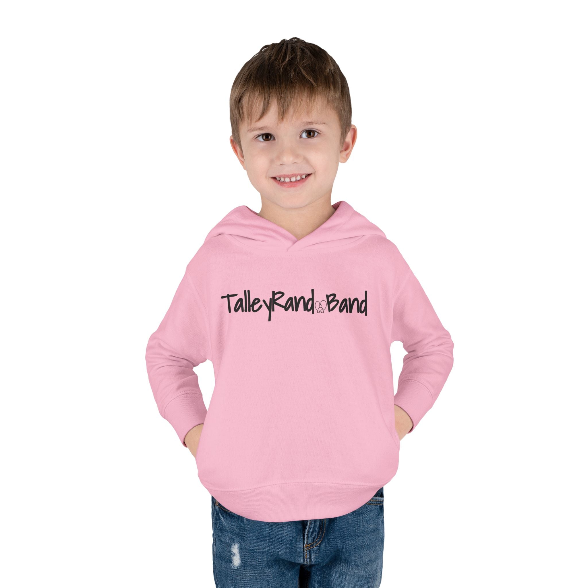 Kids Fleece Hoodie - TalleyRand Band Print Front - Stick Together Fam Back