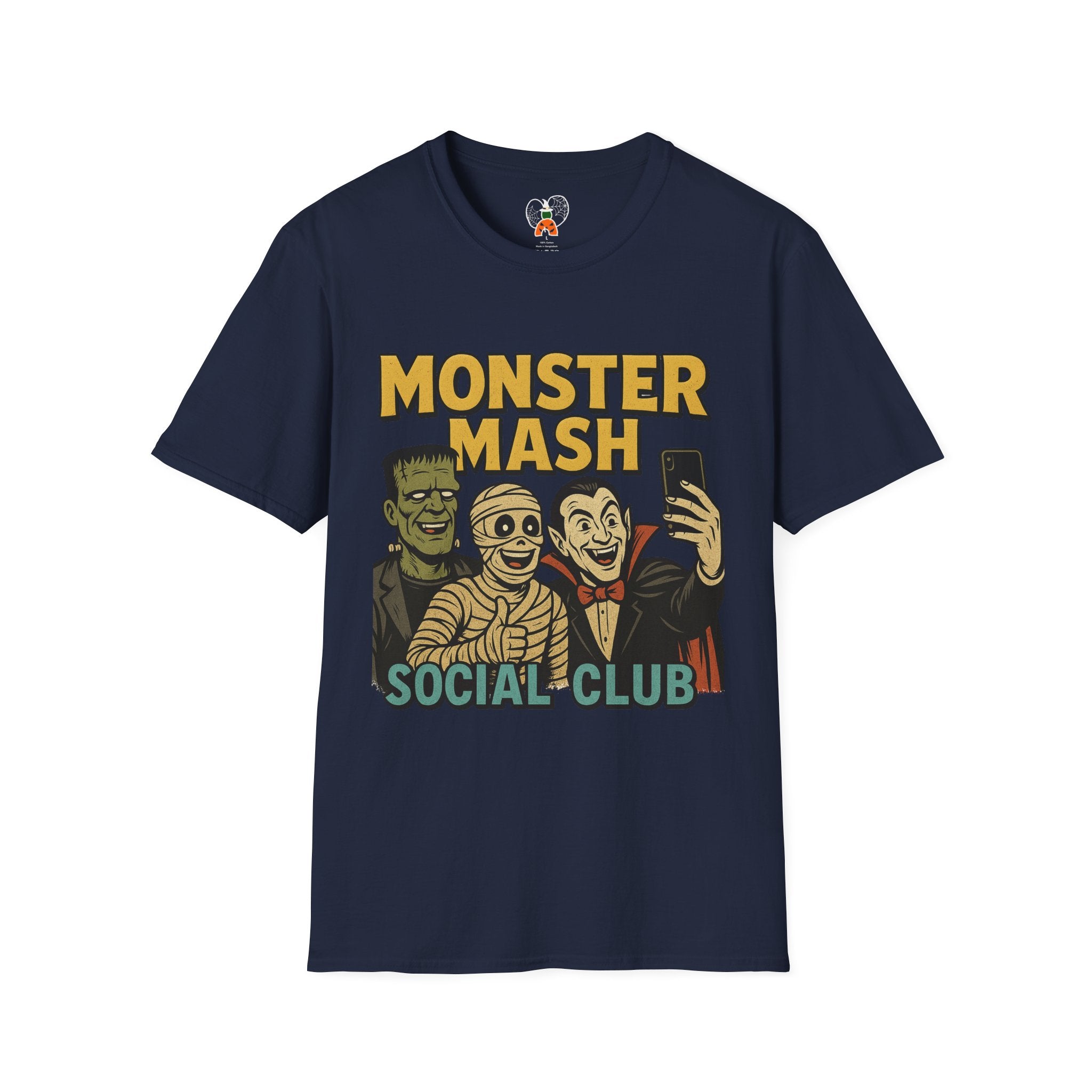 Halloween Monster Mash Social Club T-Shirt, Unisex Softstyle Tee, Spooky Party Shirt, Halloween Costume Tee, Fun Graphic Tee