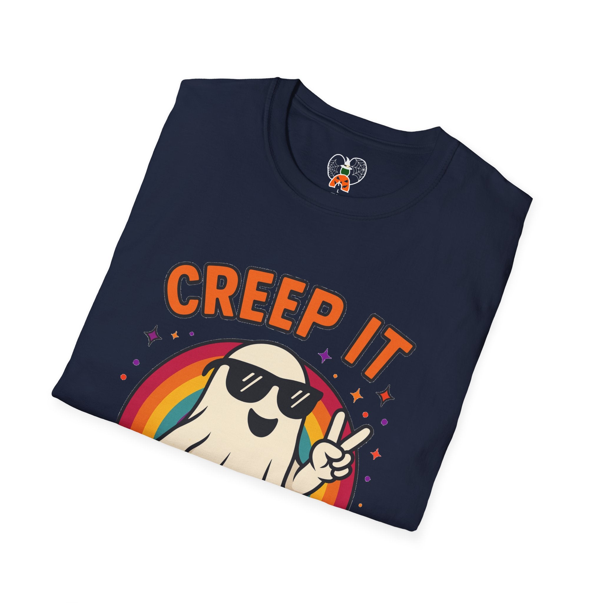 Creep It Real Ghost T-Shirt, Funny Ghost Tee, Unisex Halloween Shirt, Casual Everyday Wear, Gift for Halloween Lovers