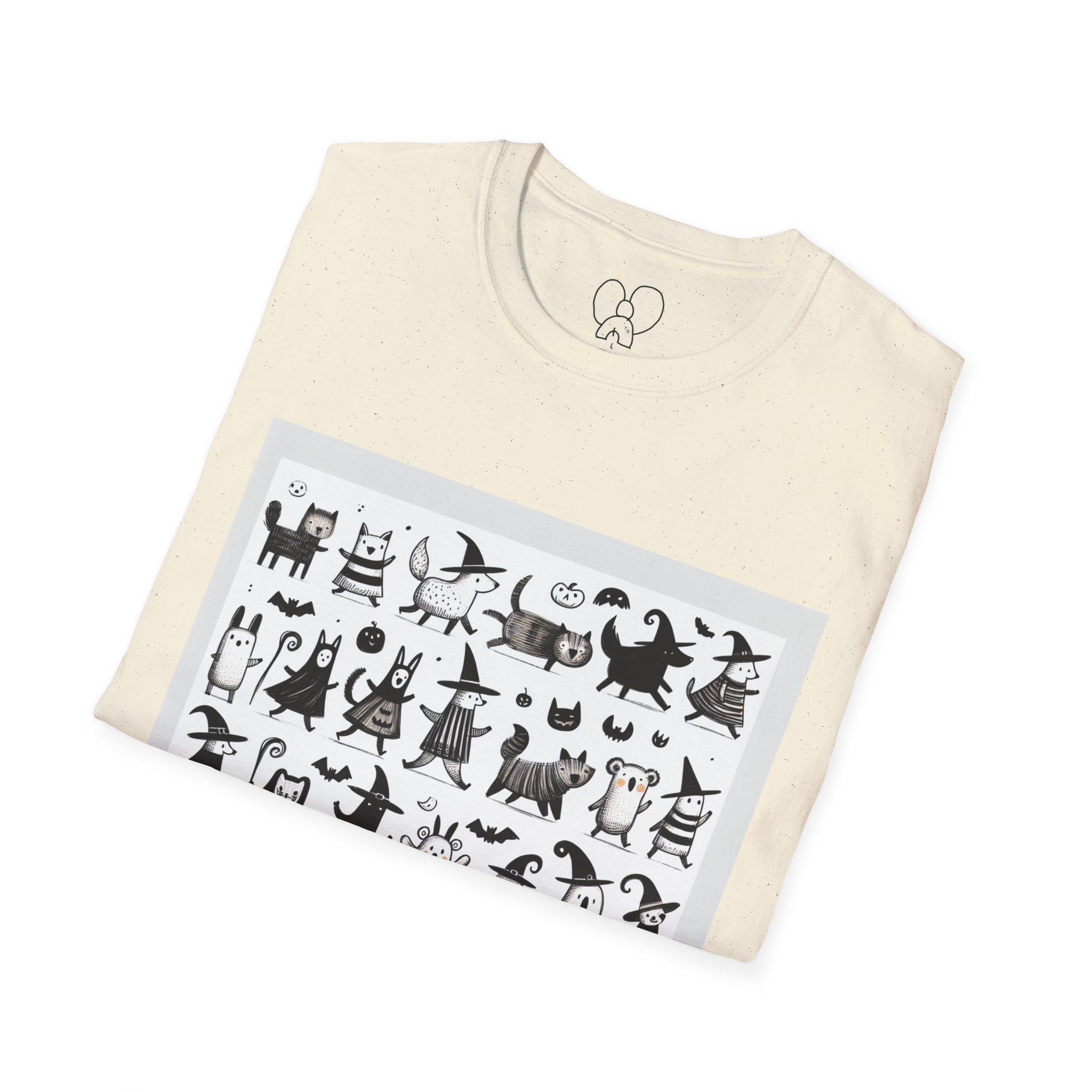 Cute Cartoon Characters Unisex T-Shirt, Graphic Tee, Fun Gift for Kids, Comfortable Apparel, Halloween, Birthday Shirt