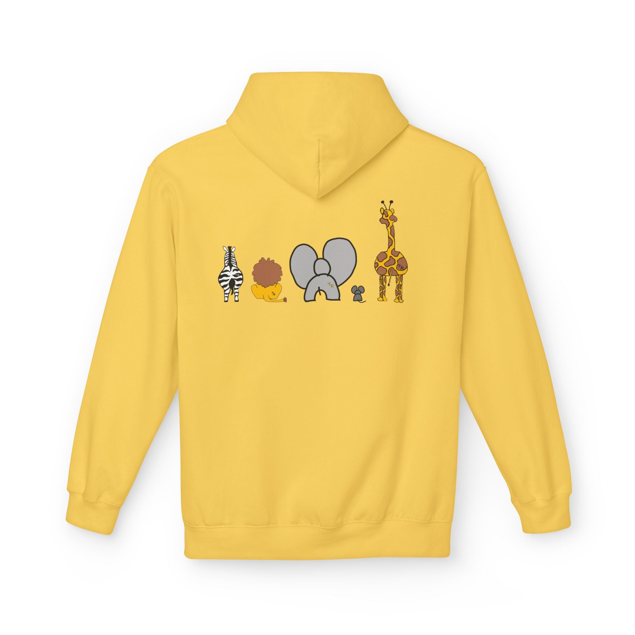 Safari Friends Hoodie — Cute Lion, Zebra, Elephant & Giraffe Graphic Pullover