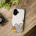 Safari Animal Trio Phone Case — Cute Elephant, Giraffe & Zebra Protective iPhone Cover