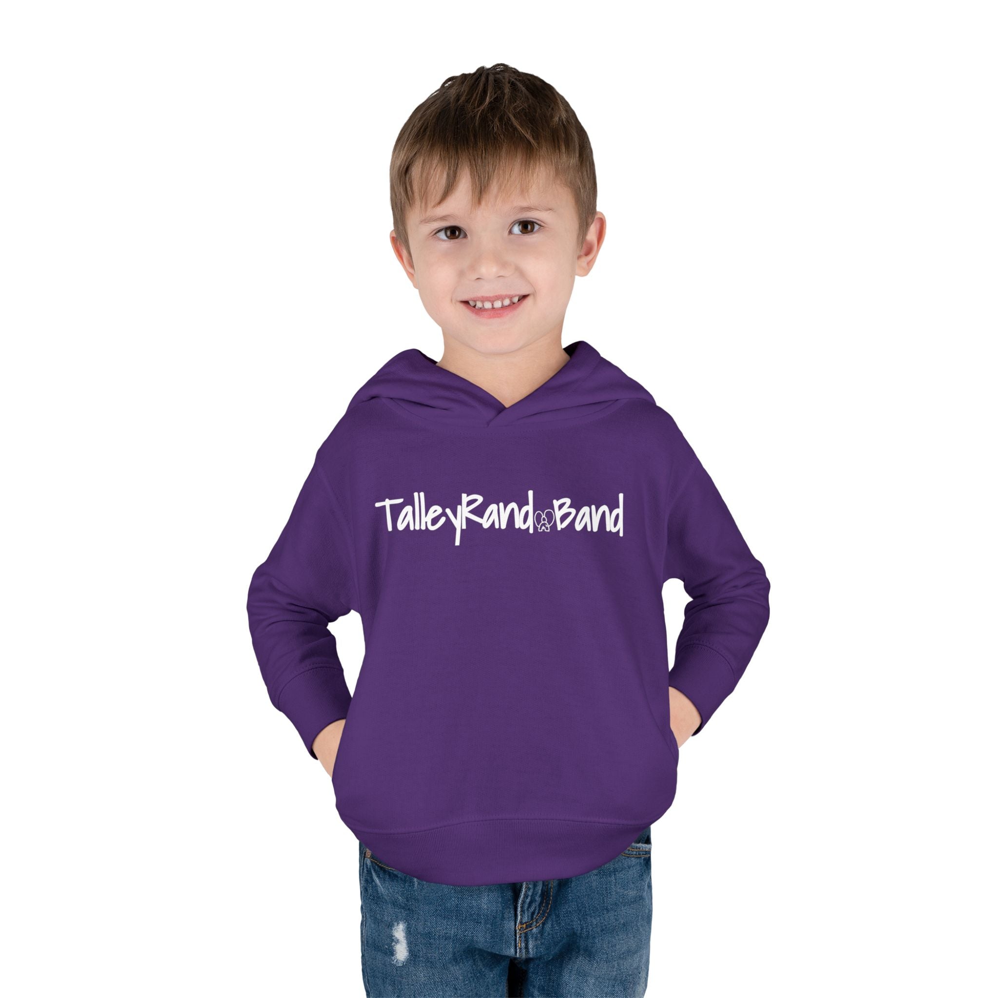 Kids Fleece Hoodie - TalleyRand Band Print Front - Stick Together Fam Back