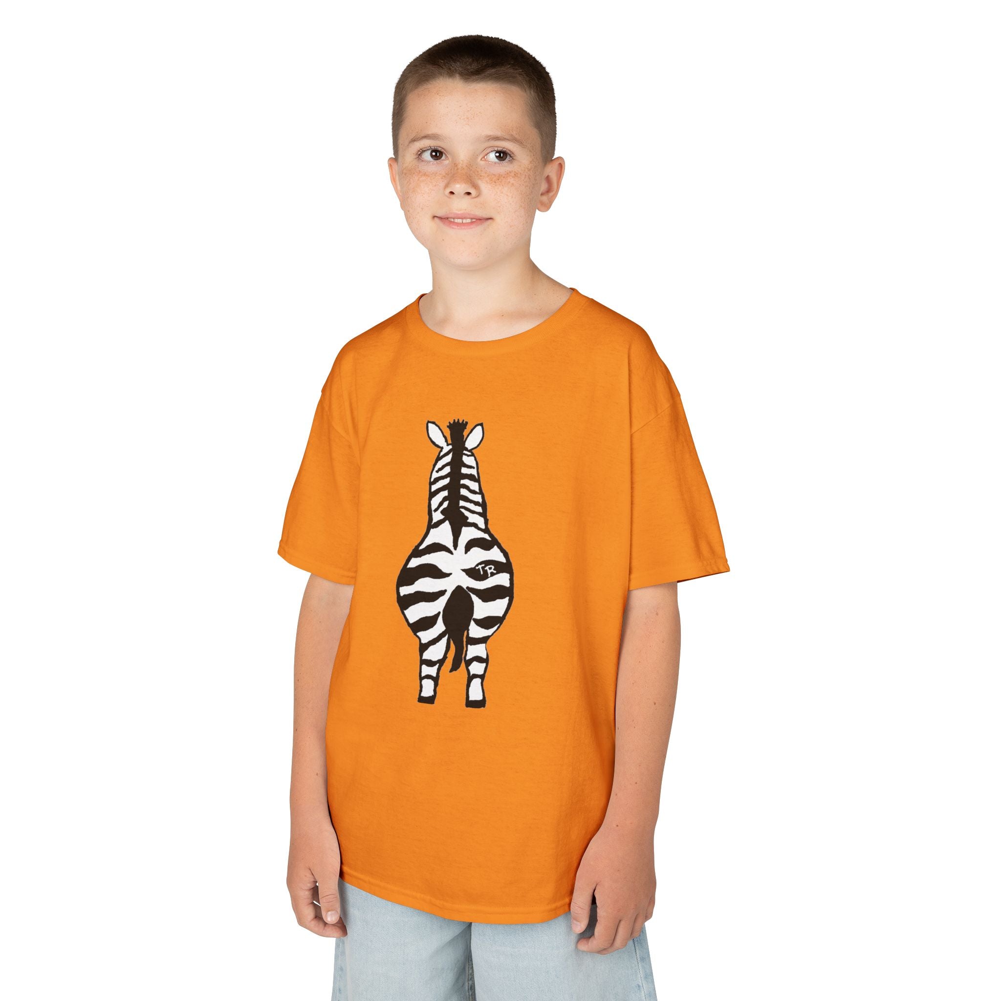 Talleyrand Bands Youth T-shirt with Zebra print front.