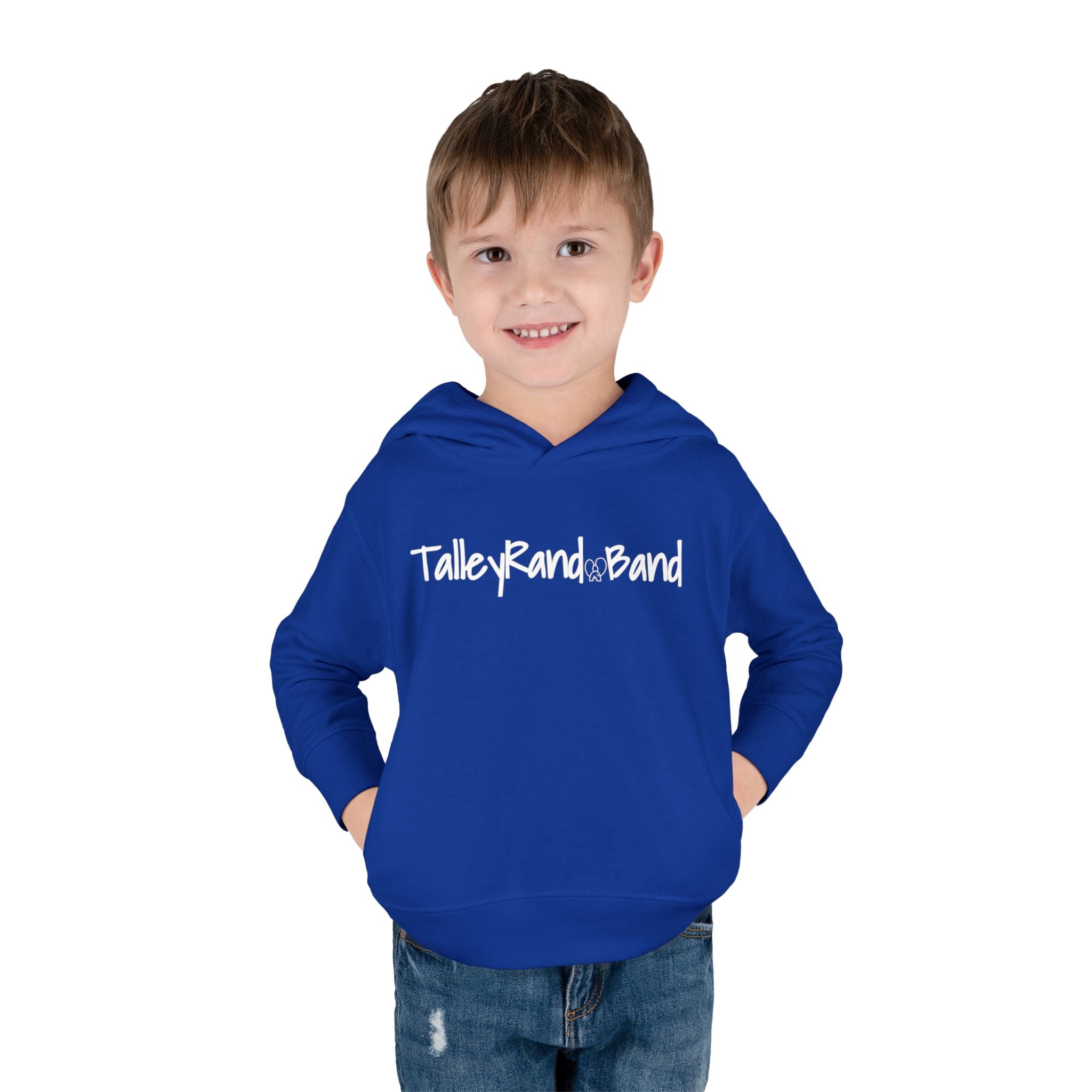 Kids Fleece Hoodie - TalleyRand Band Print Front - Stick Together Fam Back
