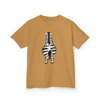 Talleyrand Bands Youth T-shirt with Zebra print front.