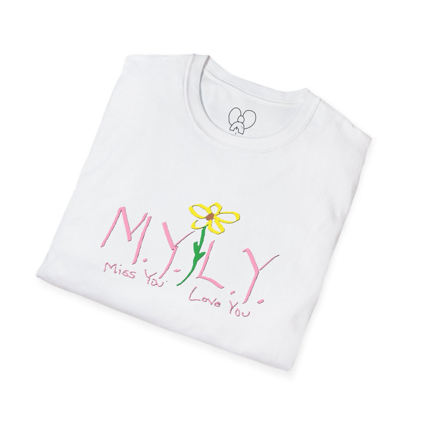 Unisex Softstyle T-Shirt with 'Miss You, Love You' Floral Design - Perfect for Gifts, Casual Wear, Friendship, Love