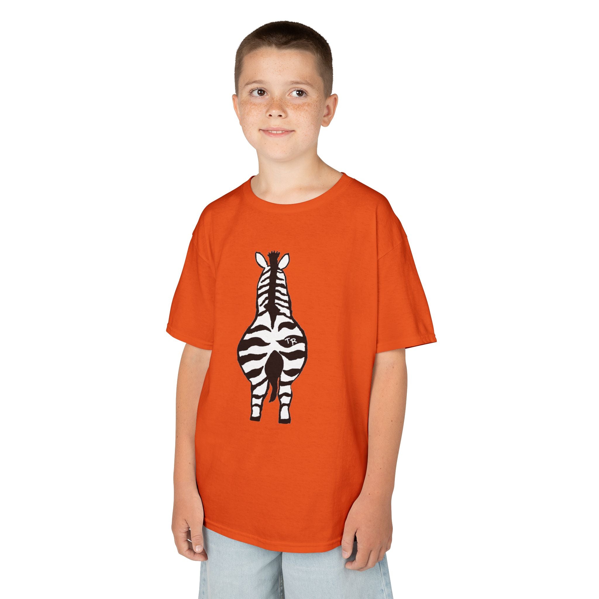 Talleyrand Bands Youth T-shirt with Zebra print front.