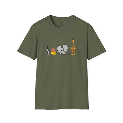 Animal Band Graphic T-Shirt, Cute Zoo Animal Tee, Unisex T-Shirt, Birthday Gift, Fun, Family, Party Outfit, Adventure Shirt