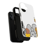 Safari Animal Trio Phone Case — Cute Elephant, Giraffe & Zebra Protective iPhone Cover