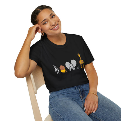 Animal Band Graphic T-Shirt, Cute Zoo Animal Tee, Unisex T-Shirt, Birthday Gift, Fun, Family, Party Outfit, Adventure Shirt