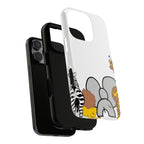 Safari Animal Trio Phone Case — Cute Elephant, Giraffe & Zebra Protective iPhone Cover
