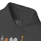 Whimsical Animal Sweatshirt, Cozy Unisex Hoodie for Kids & Teens, Fun Gift for Birthdays, Animal Lovers' Apparel