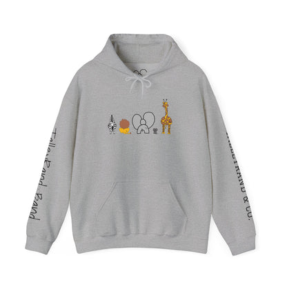 Whimsical Animal Sweatshirt, Cozy Unisex Hoodie for Kids & Teens, Fun Gift for Birthdays, Animal Lovers' Apparel