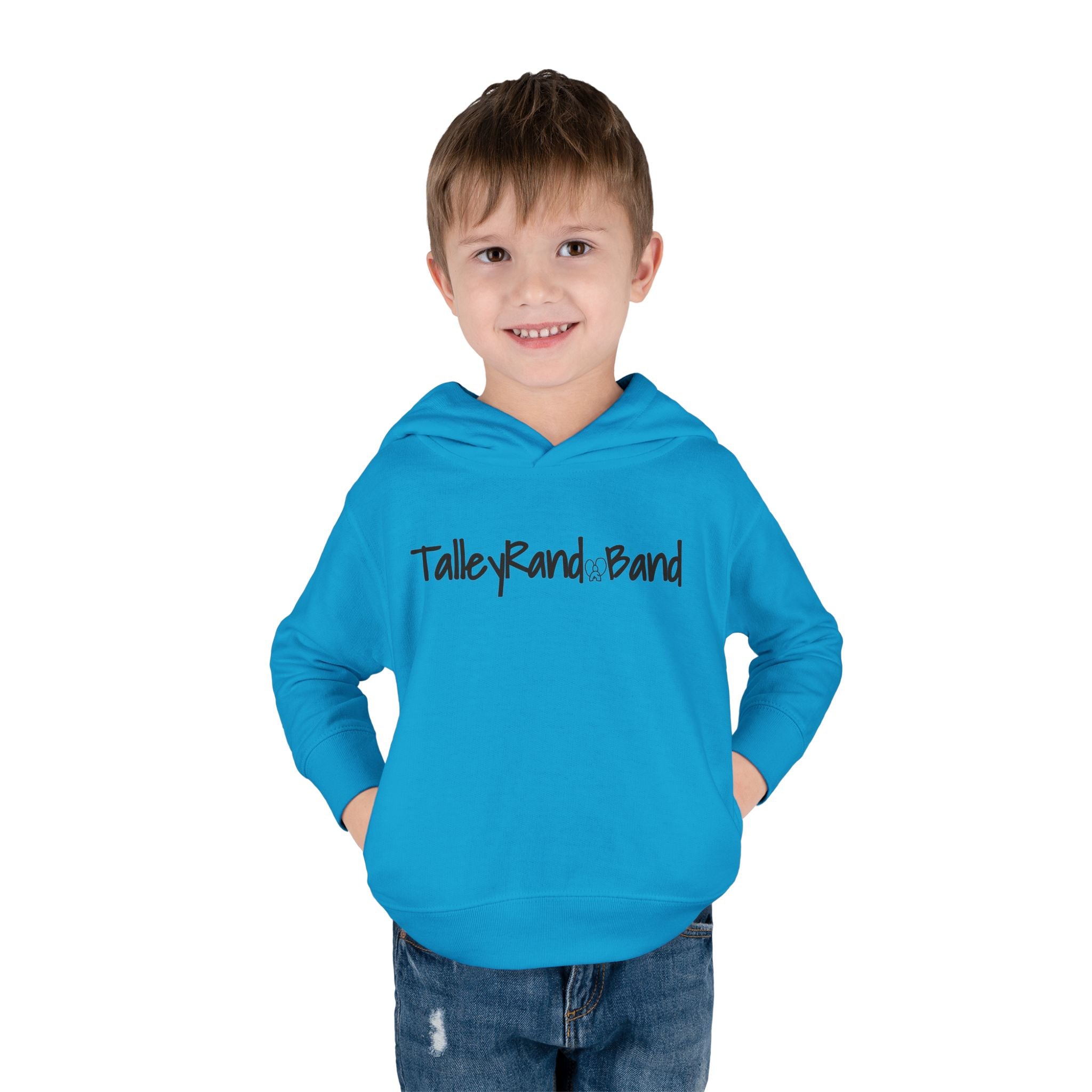 Kids Fleece Hoodie - TalleyRand Band Print Front - Stick Together Fam Back