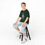 Talleyrand Bands Youth T-shirt with Zebra print front.