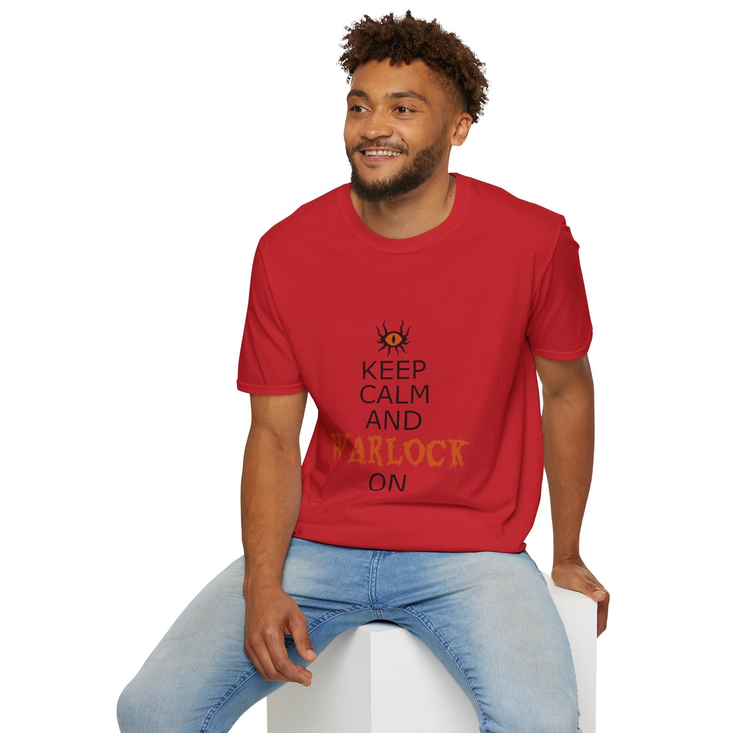 Keep Calm and Warlock On T-Shirt, Halloween Shirt, Gift for Witches, Unisex Tee, Spooky Style, Casual Everyday Wear