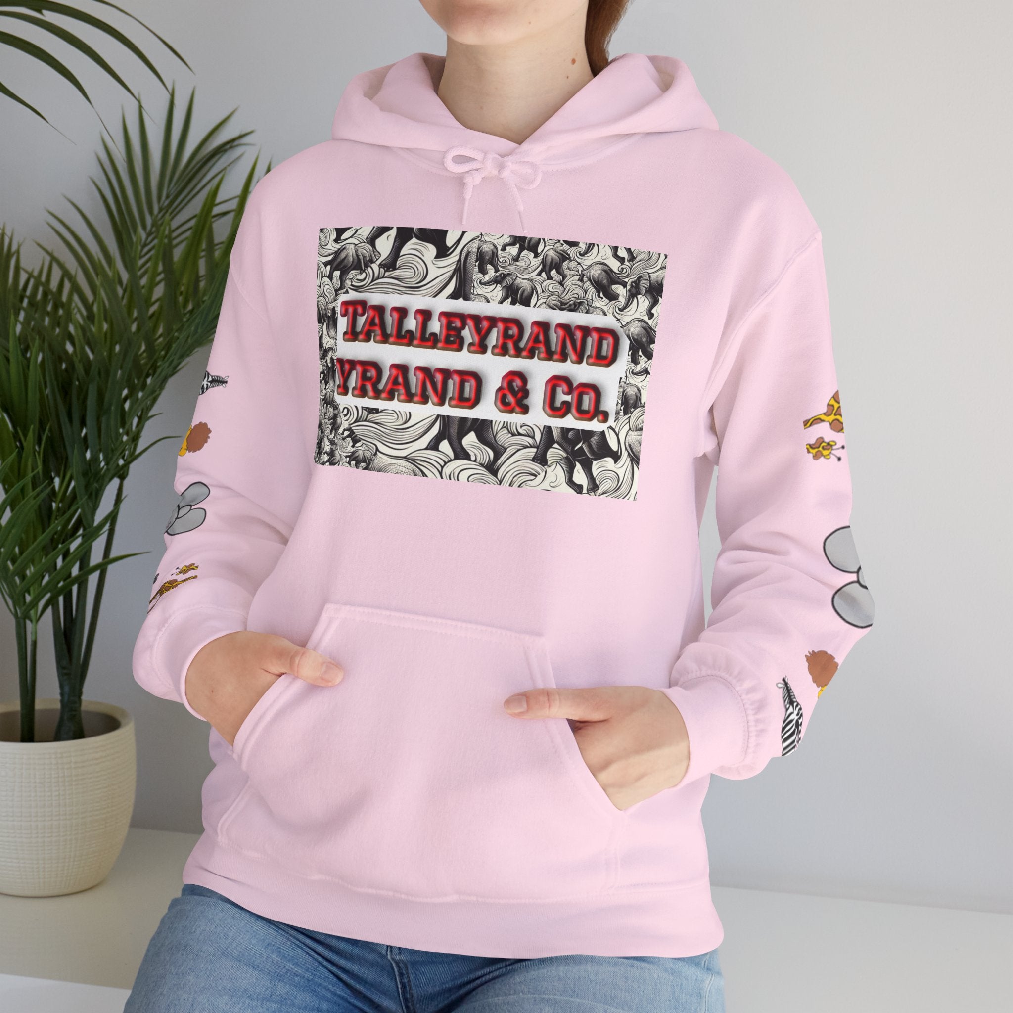 Talleyrand Band Hooded Sweatshirt Text Front/ picture back and picture sleeves