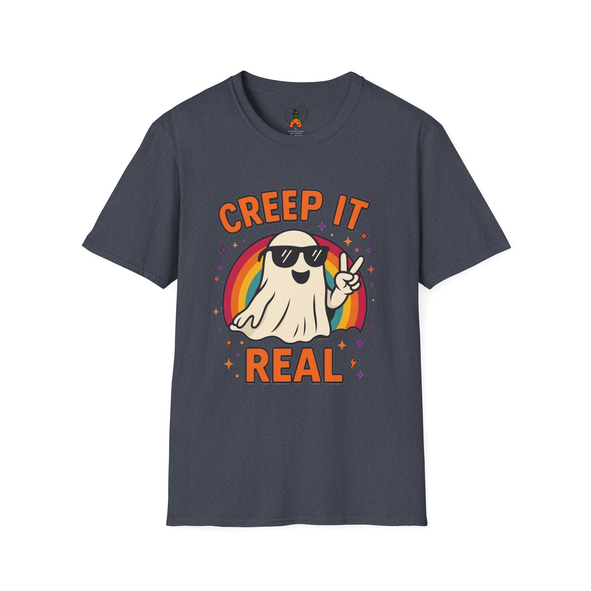 Creep It Real Ghost T-Shirt, Funny Ghost Tee, Unisex Halloween Shirt, Casual Everyday Wear, Gift for Halloween Lovers