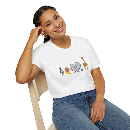 Animal Band Graphic T-Shirt, Cute Zoo Animal Tee, Unisex T-Shirt, Birthday Gift, Fun, Family, Party Outfit, Adventure Shirt