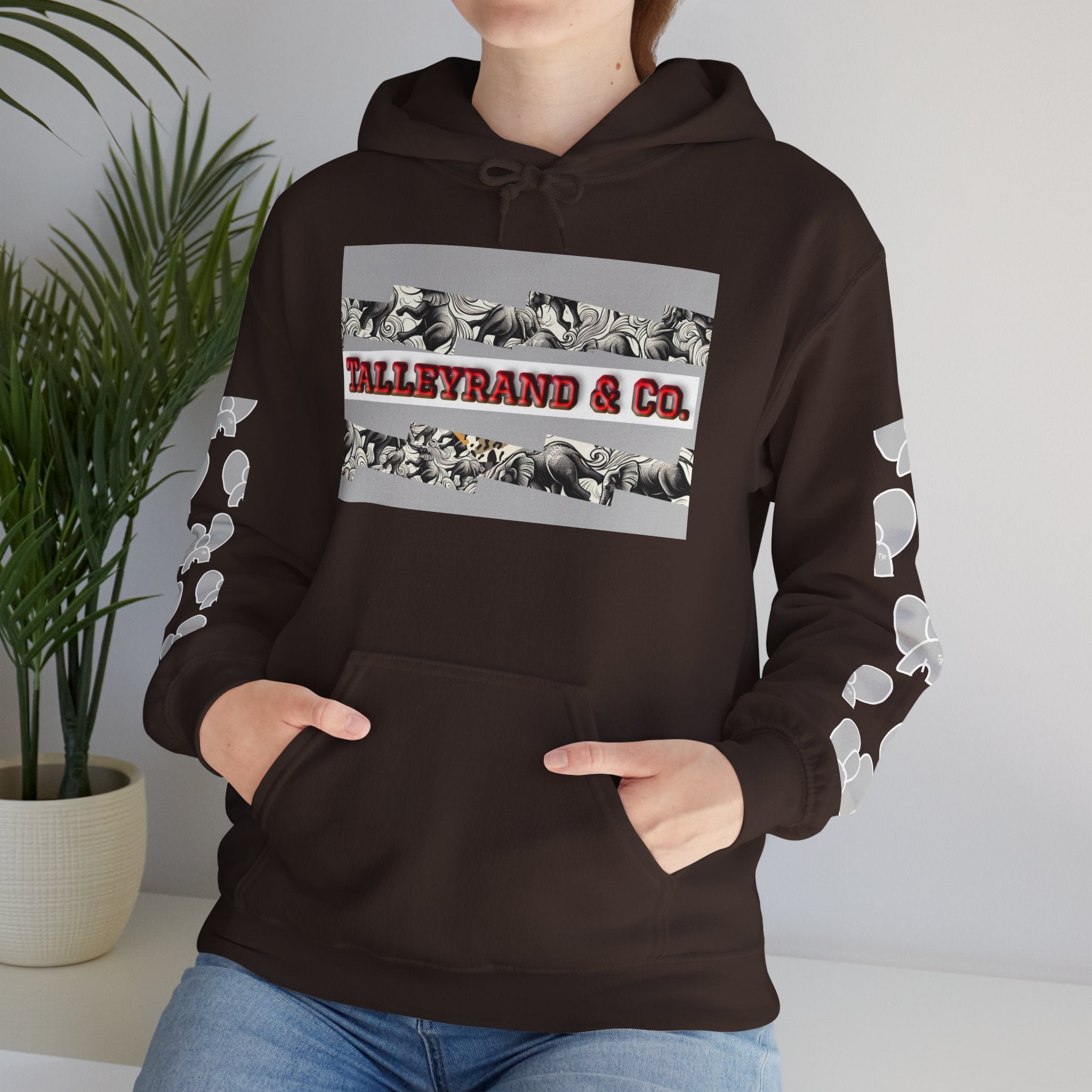 Talleyrand Band Hooded Sweatshirt Text Front/ picture back and picture sleeves