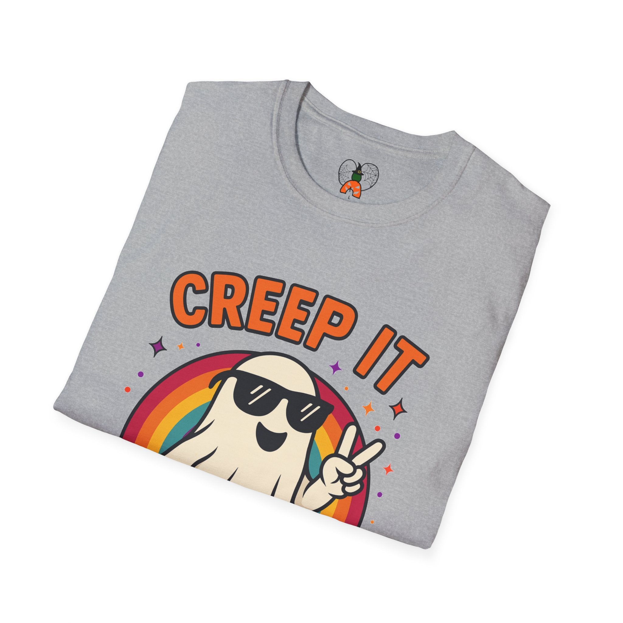 Creep It Real Ghost T-Shirt, Funny Ghost Tee, Unisex Halloween Shirt, Casual Everyday Wear, Gift for Halloween Lovers