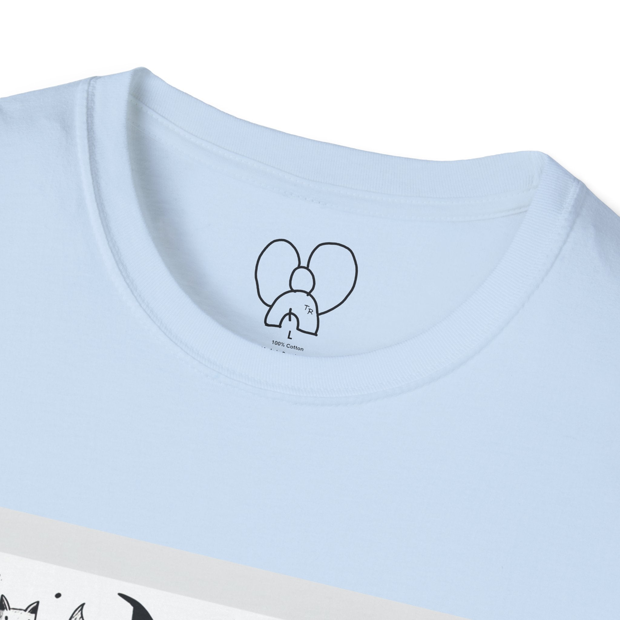 Cute Cartoon Characters Unisex T-Shirt, Graphic Tee, Fun Gift for Kids, Comfortable Apparel, Halloween, Birthday Shirt