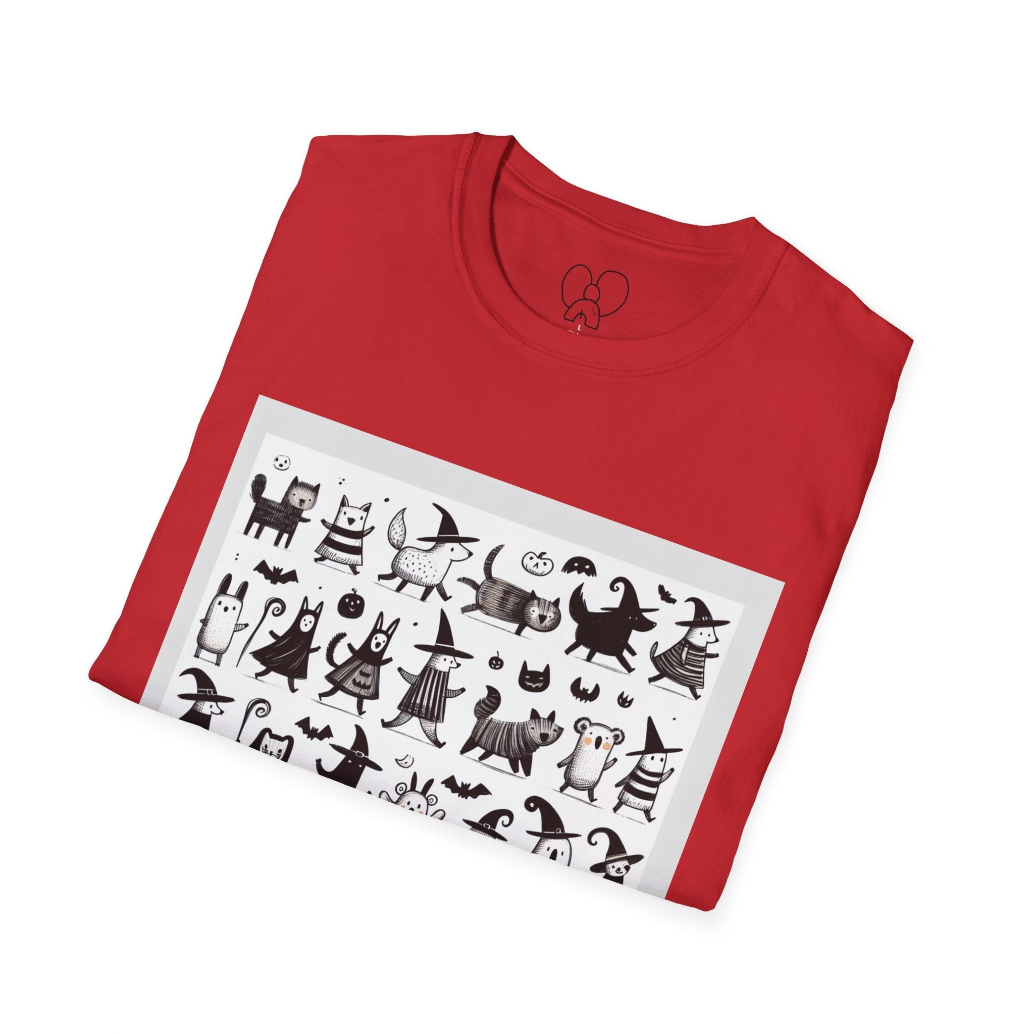 Cute Cartoon Characters Unisex T-Shirt, Graphic Tee, Fun Gift for Kids, Comfortable Apparel, Halloween, Birthday Shirt