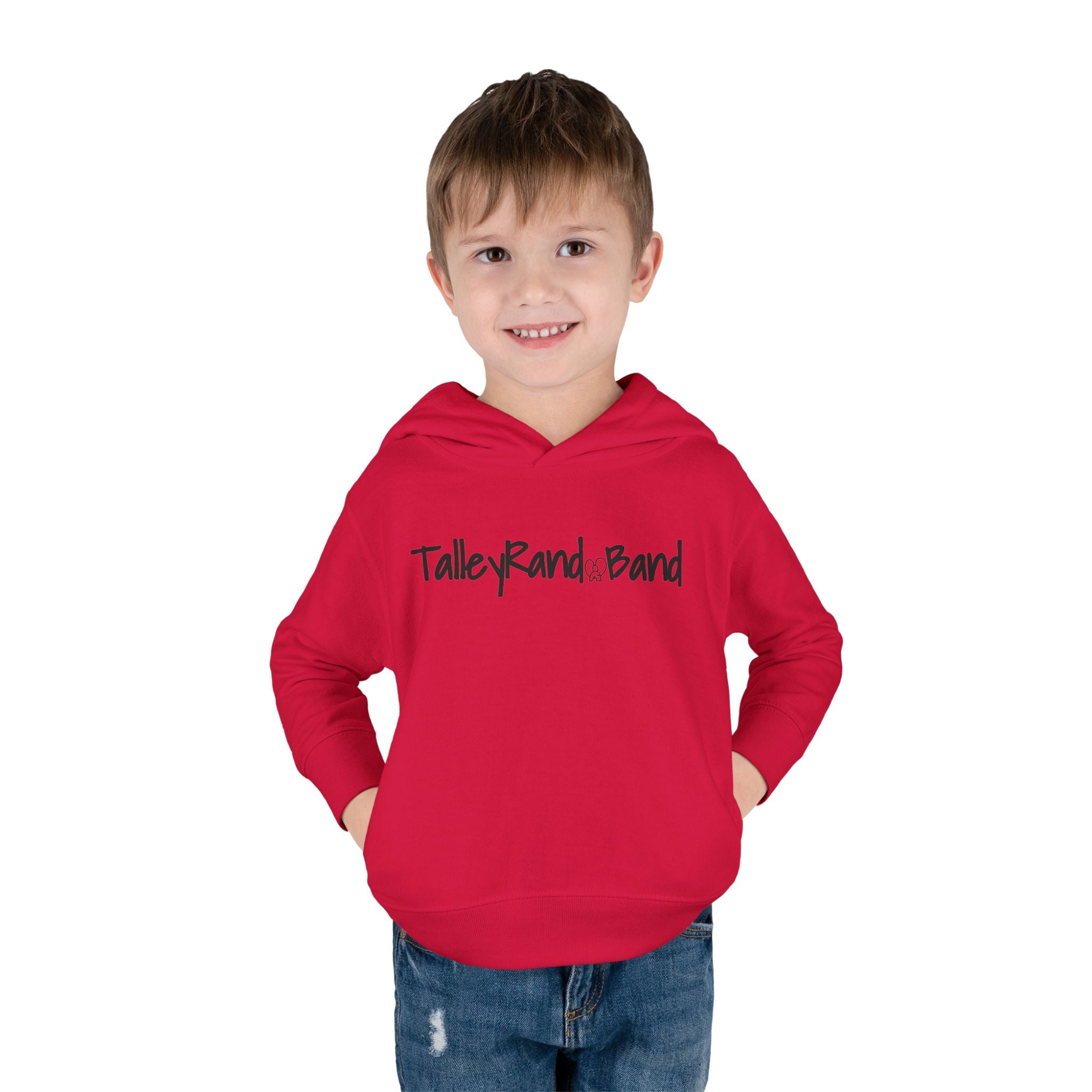 Kids Fleece Hoodie - TalleyRand Band Print Front - Stick Together Fam Back