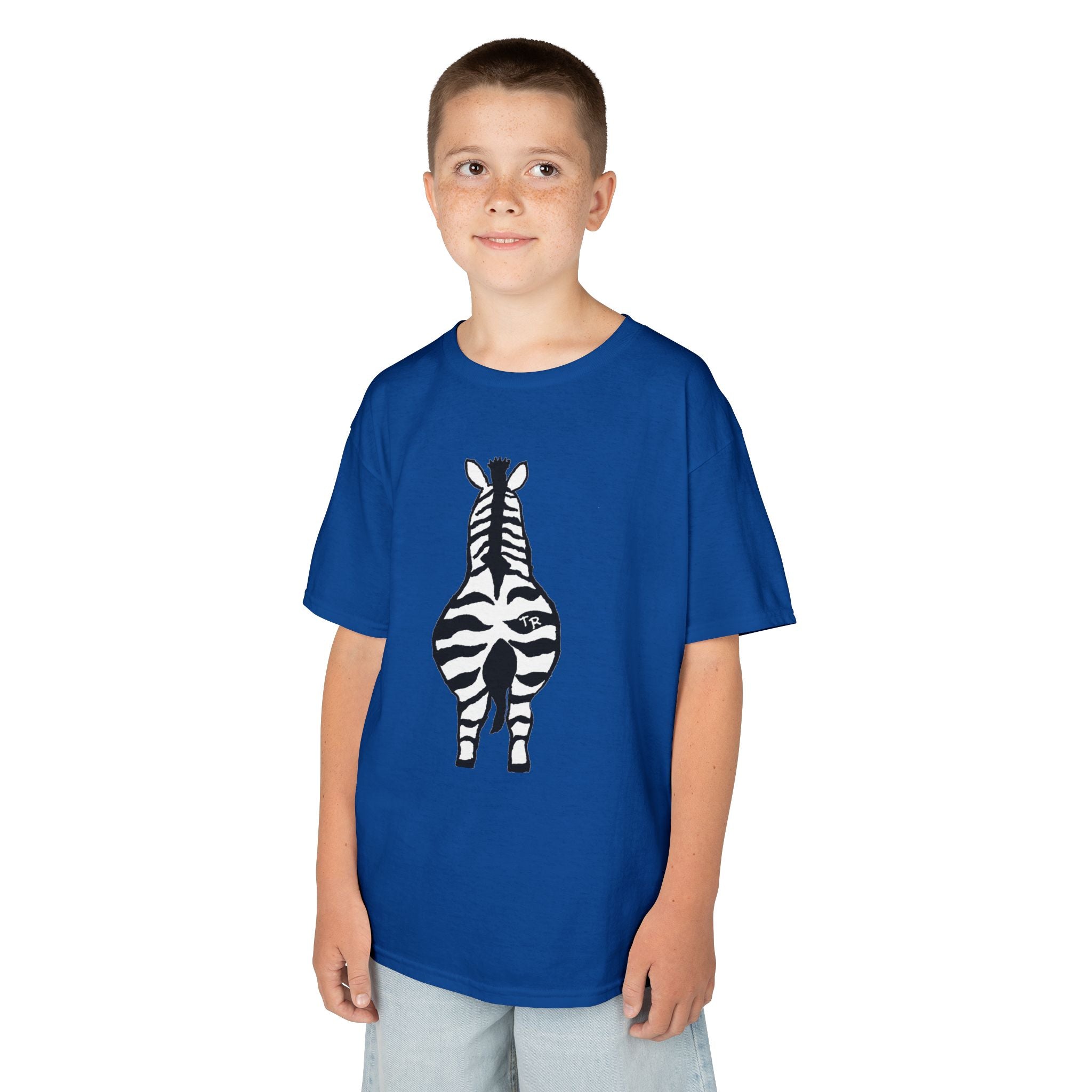 Talleyrand Bands Youth T-shirt with Zebra print front.