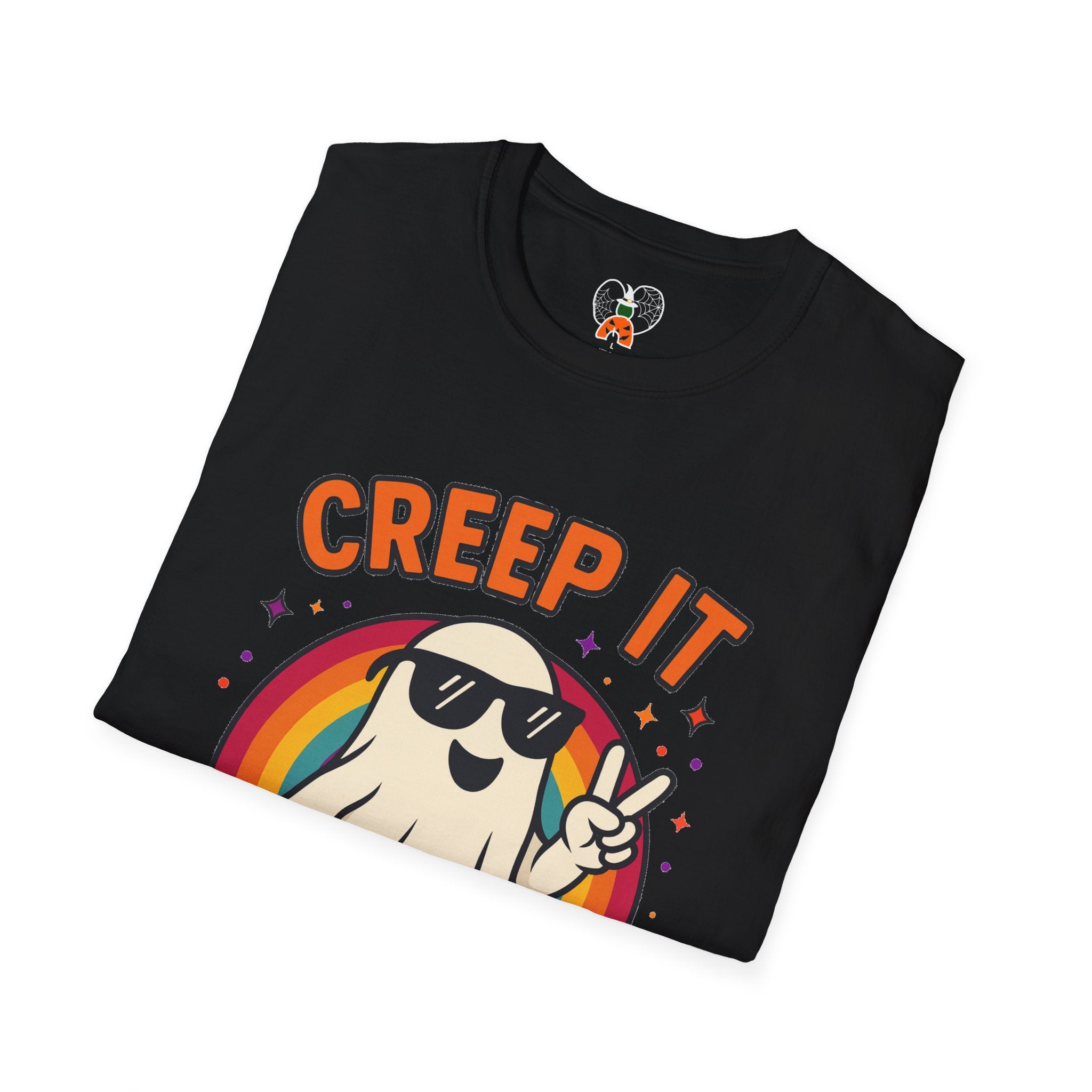 Creep It Real Ghost T-Shirt, Funny Ghost Tee, Unisex Halloween Shirt, Casual Everyday Wear, Gift for Halloween Lovers