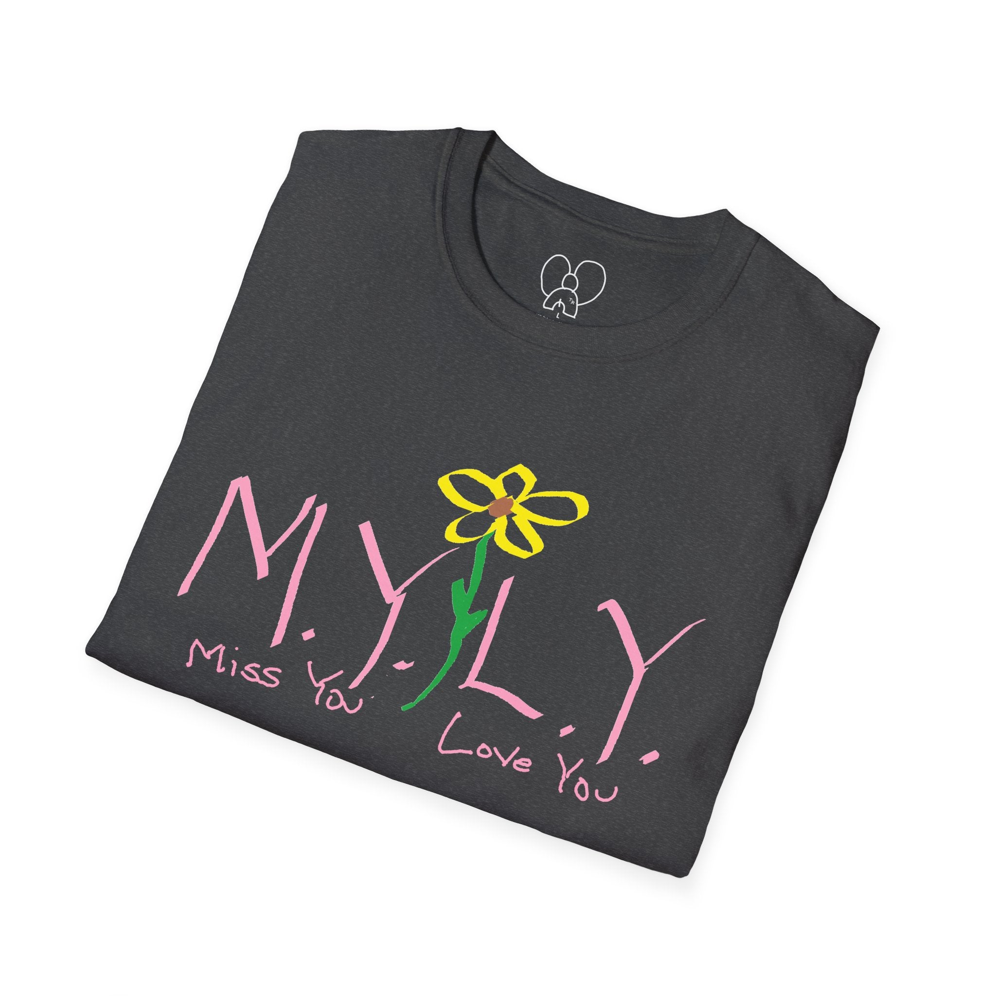 Unisex Softstyle T-Shirt with 'Miss You, Love You' Floral Design - Perfect for Gifts, Casual Wear, Friendship, Love
