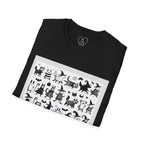 Cute Cartoon Characters Unisex T-Shirt, Graphic Tee, Fun Gift for Kids, Comfortable Apparel, Halloween, Birthday Shirt