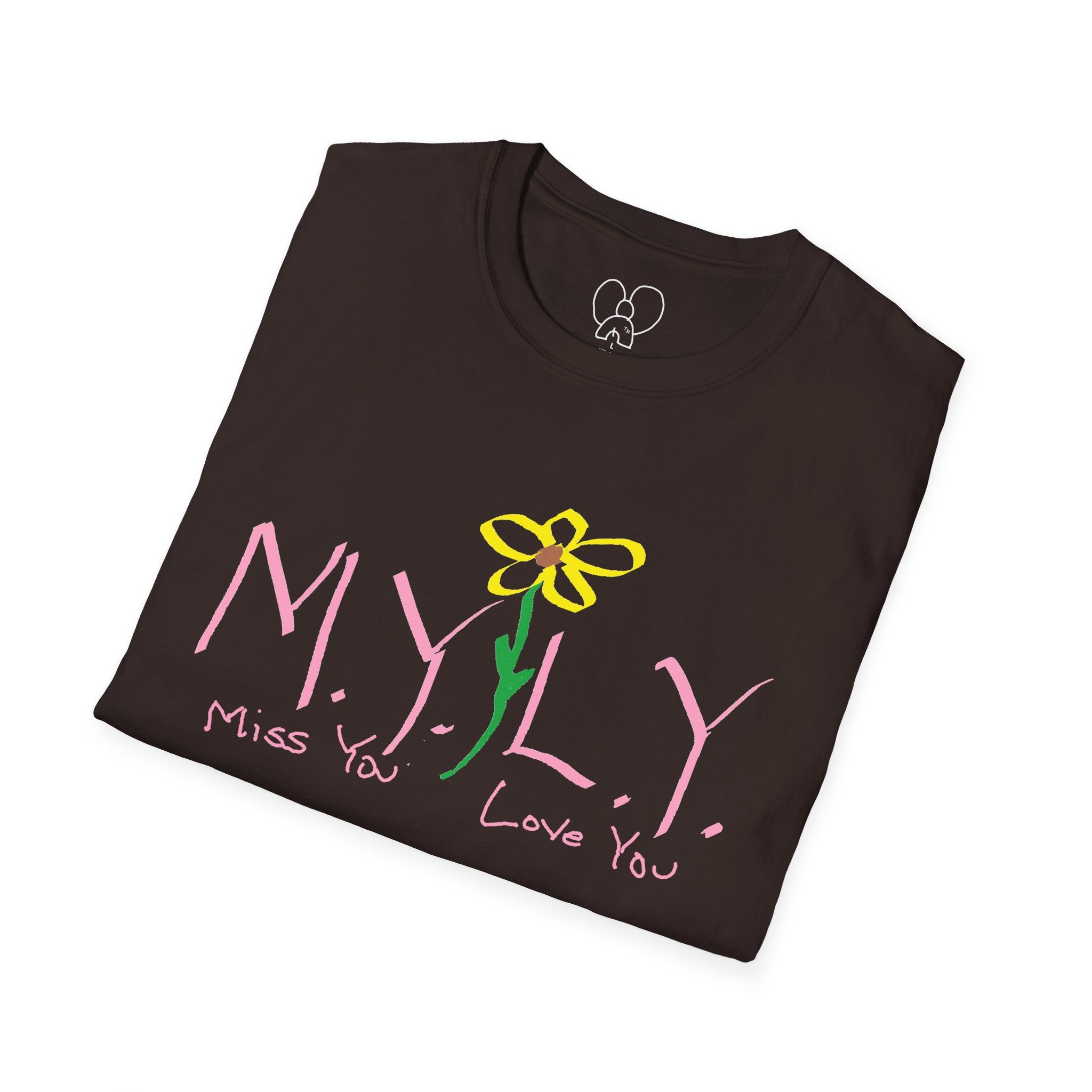 Unisex Softstyle T-Shirt with 'Miss You, Love You' Floral Design - Perfect for Gifts, Casual Wear, Friendship, Love