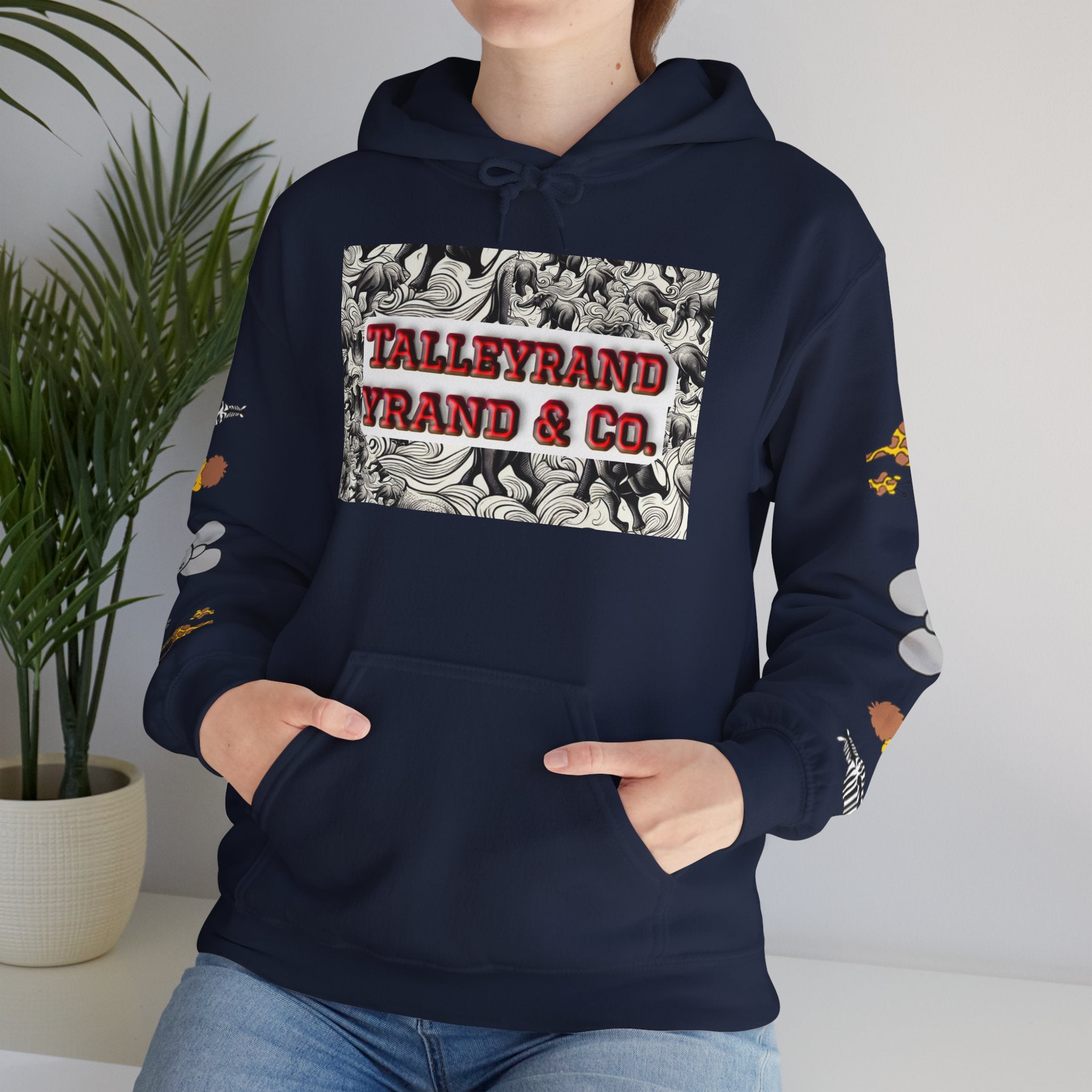 Talleyrand Band Hooded Sweatshirt Text Front/ picture back and picture sleeves
