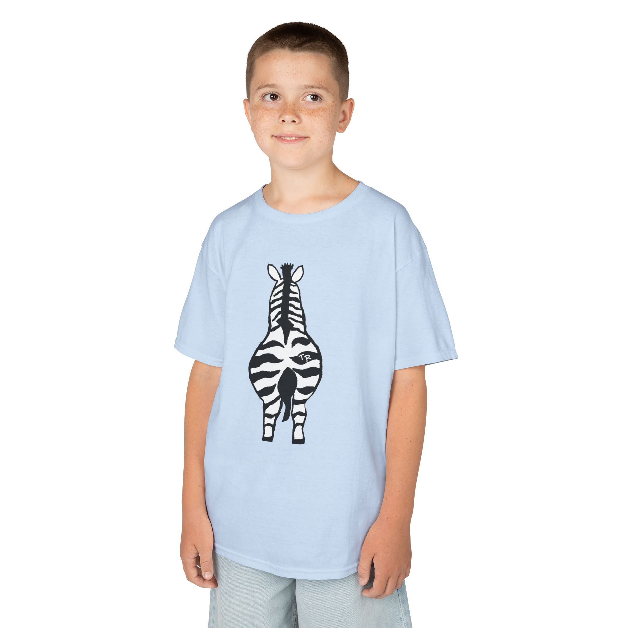Talleyrand Bands Youth T-shirt with Zebra print front.