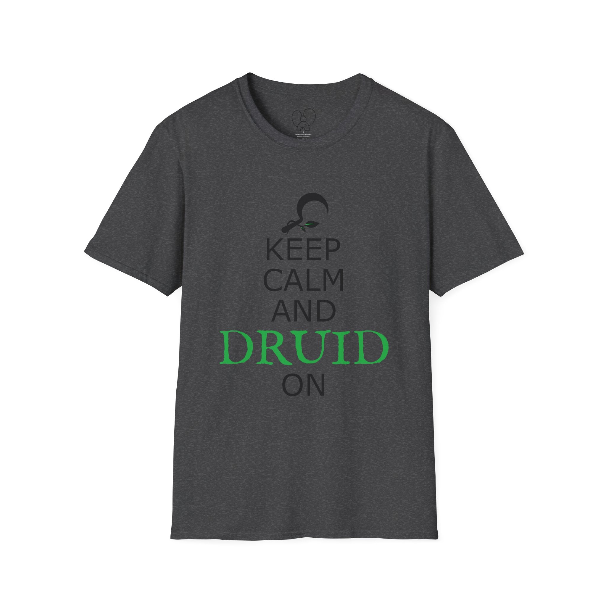 Keep Calm and Druid On Shirt, Unisex Softstyle Tee