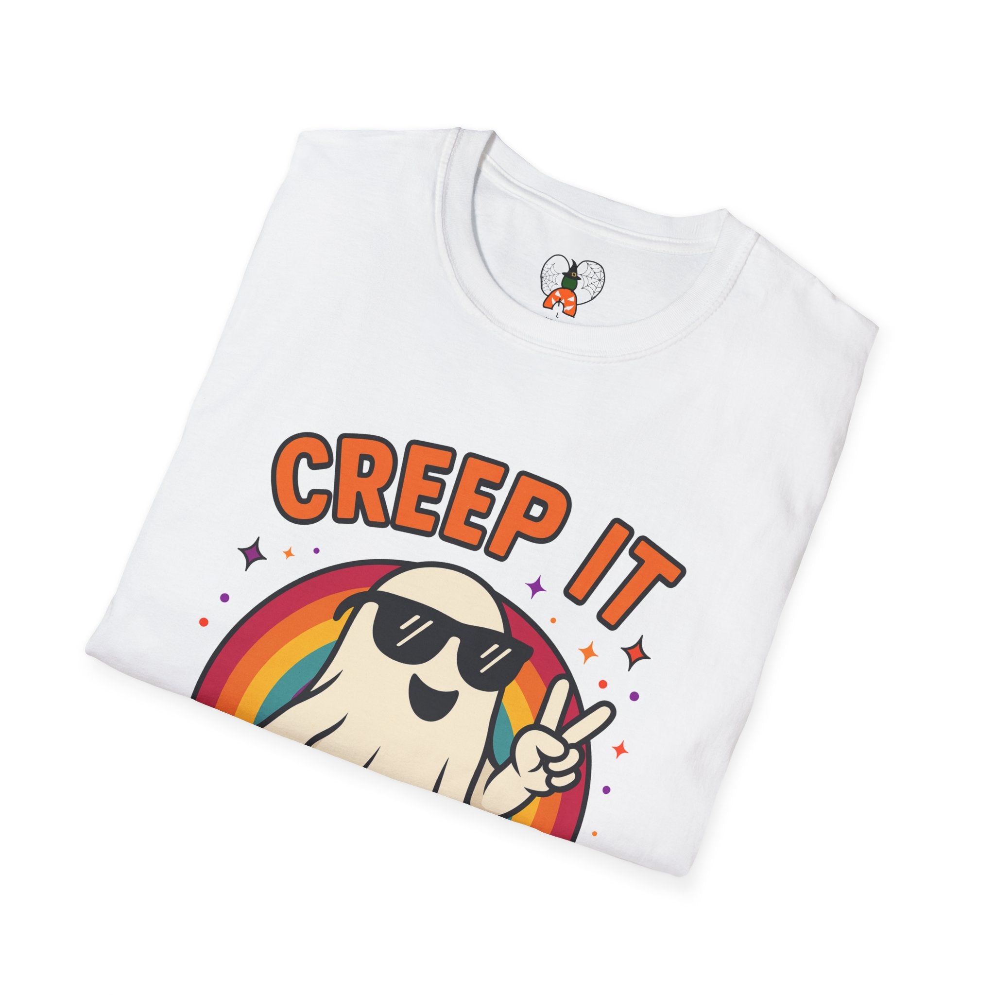 Creep It Real Ghost T-Shirt, Funny Ghost Tee, Unisex Halloween Shirt, Casual Everyday Wear, Gift for Halloween Lovers
