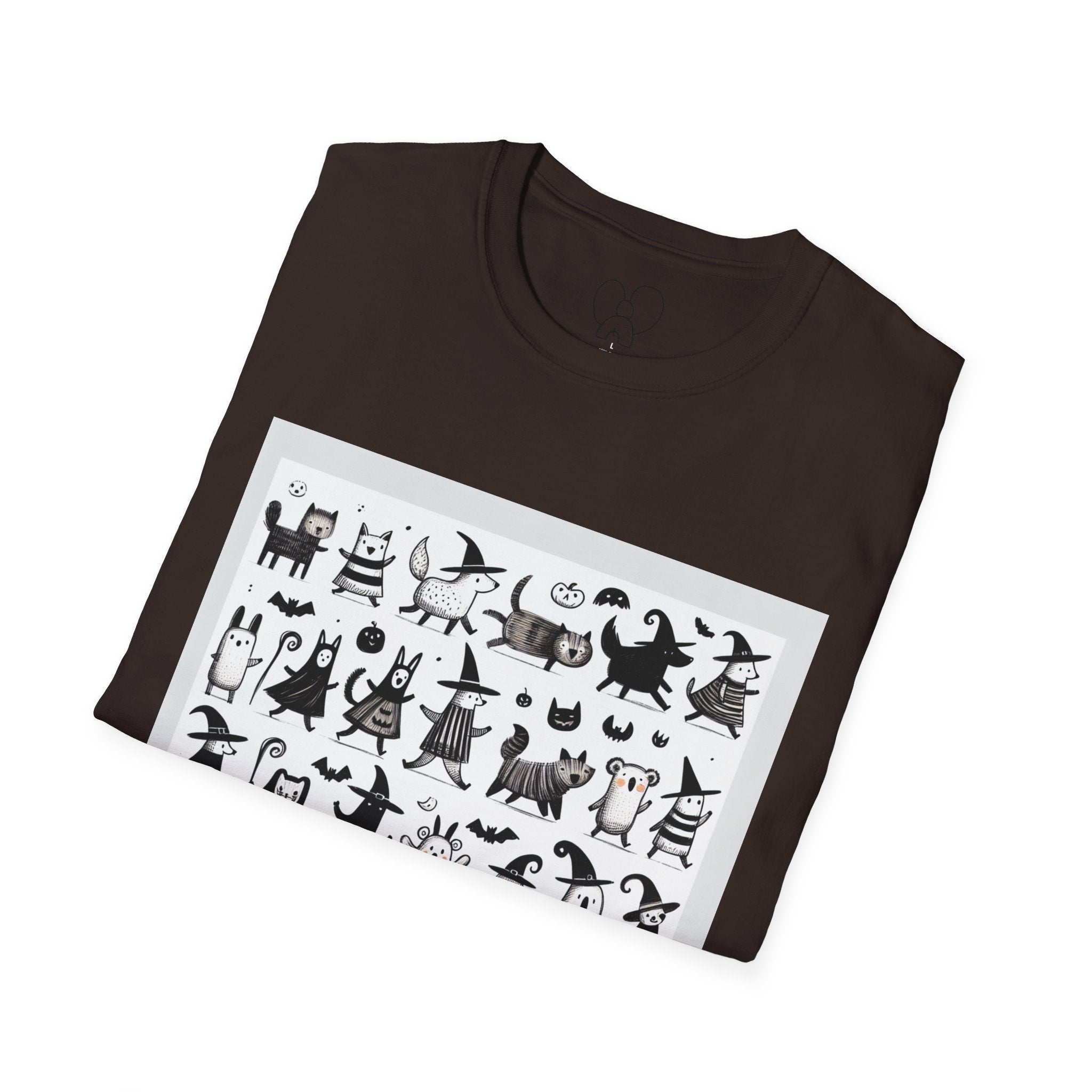 Cute Cartoon Characters Unisex T-Shirt, Graphic Tee, Fun Gift for Kids, Comfortable Apparel, Halloween, Birthday Shirt