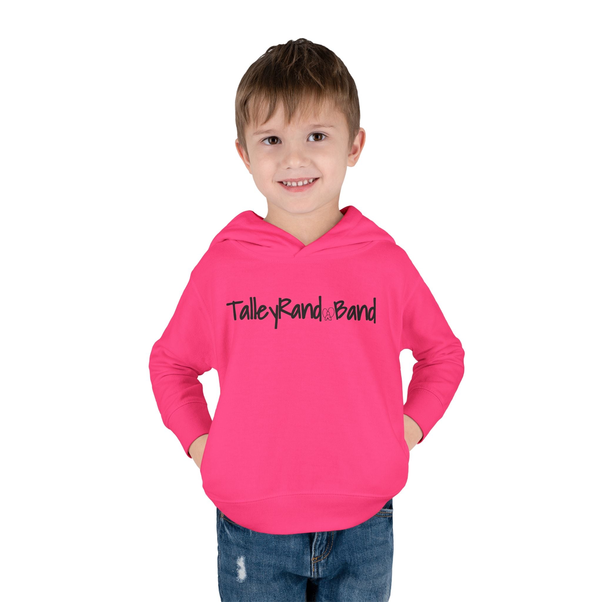 Kids Fleece Hoodie - TalleyRand Band Print Front - Stick Together Fam Back