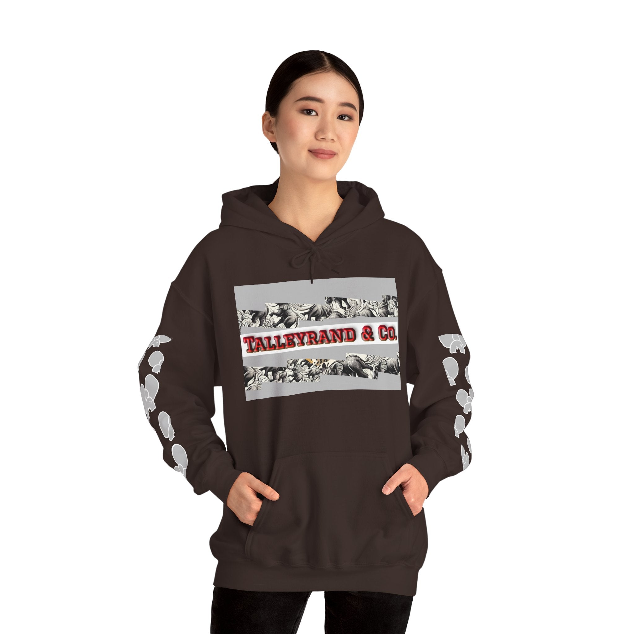 Talleyrand Band Hooded Sweatshirt Text Front/ picture back and picture sleeves