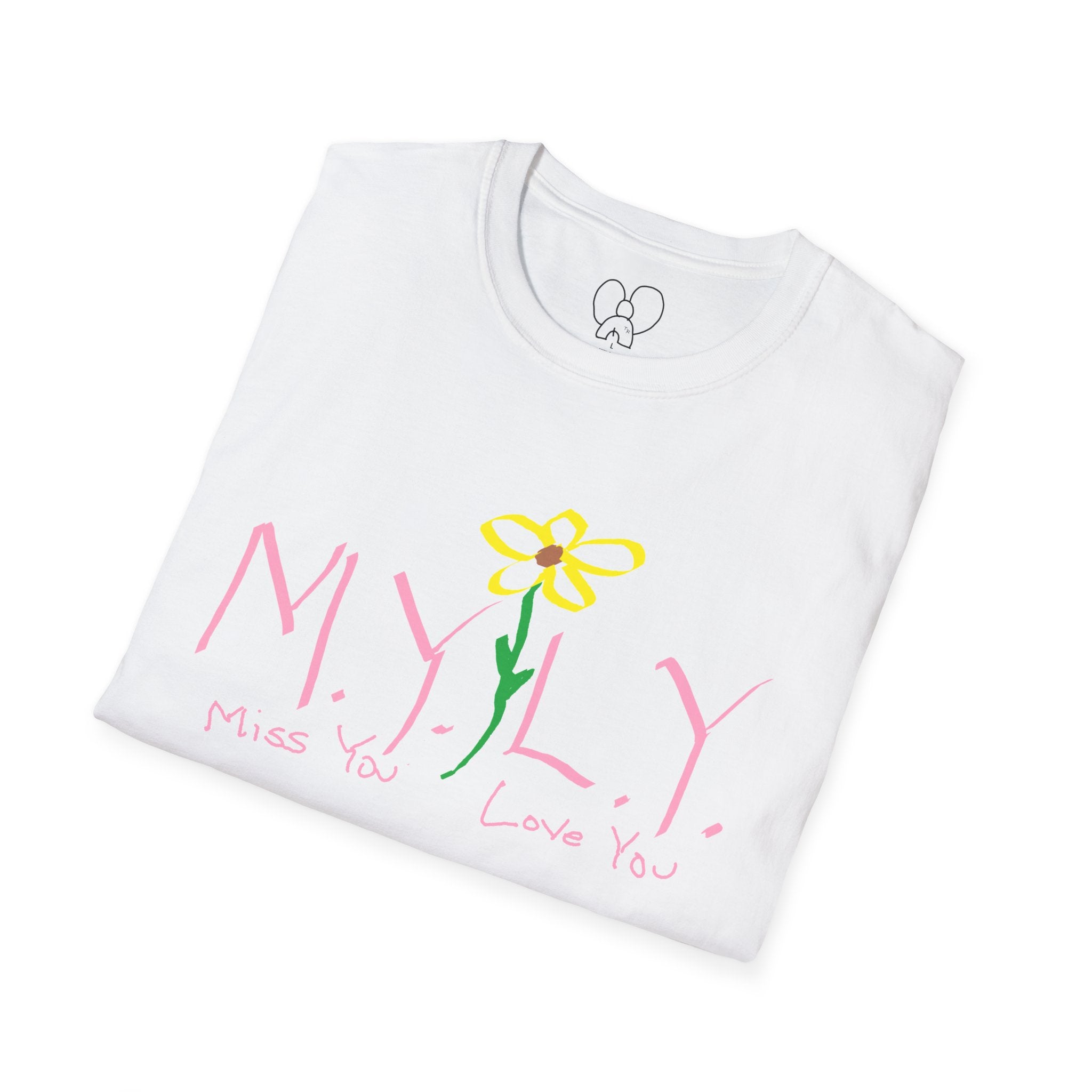 Unisex Softstyle T-Shirt with 'Miss You, Love You' Floral Design - Perfect for Gifts, Casual Wear, Friendship, Love