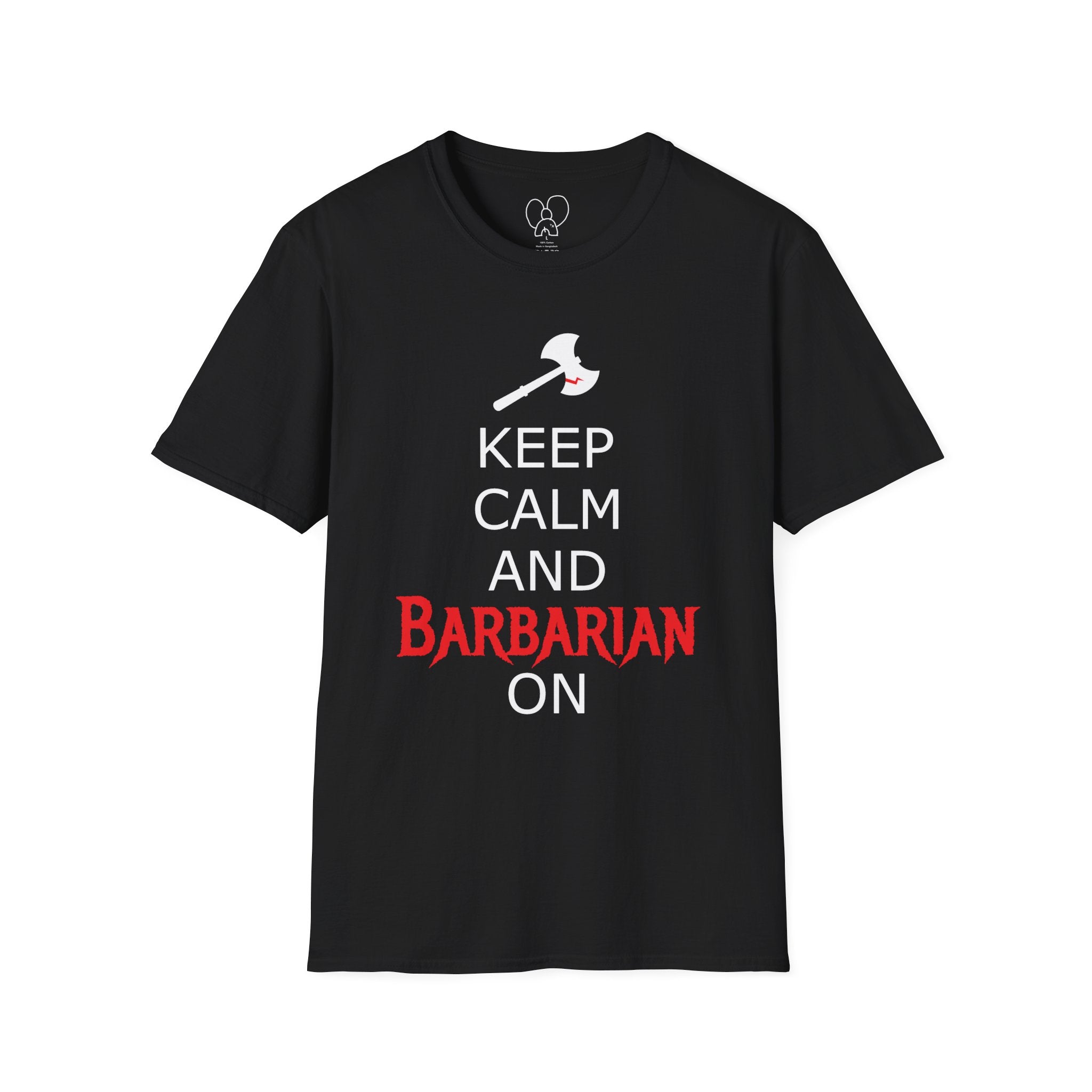 Keep Calm and Barbarian On Unisex Softstyle T-Shirt