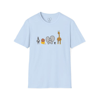 Animal Band Graphic T-Shirt, Cute Zoo Animal Tee, Unisex T-Shirt, Birthday Gift, Fun, Family, Party Outfit, Adventure Shirt