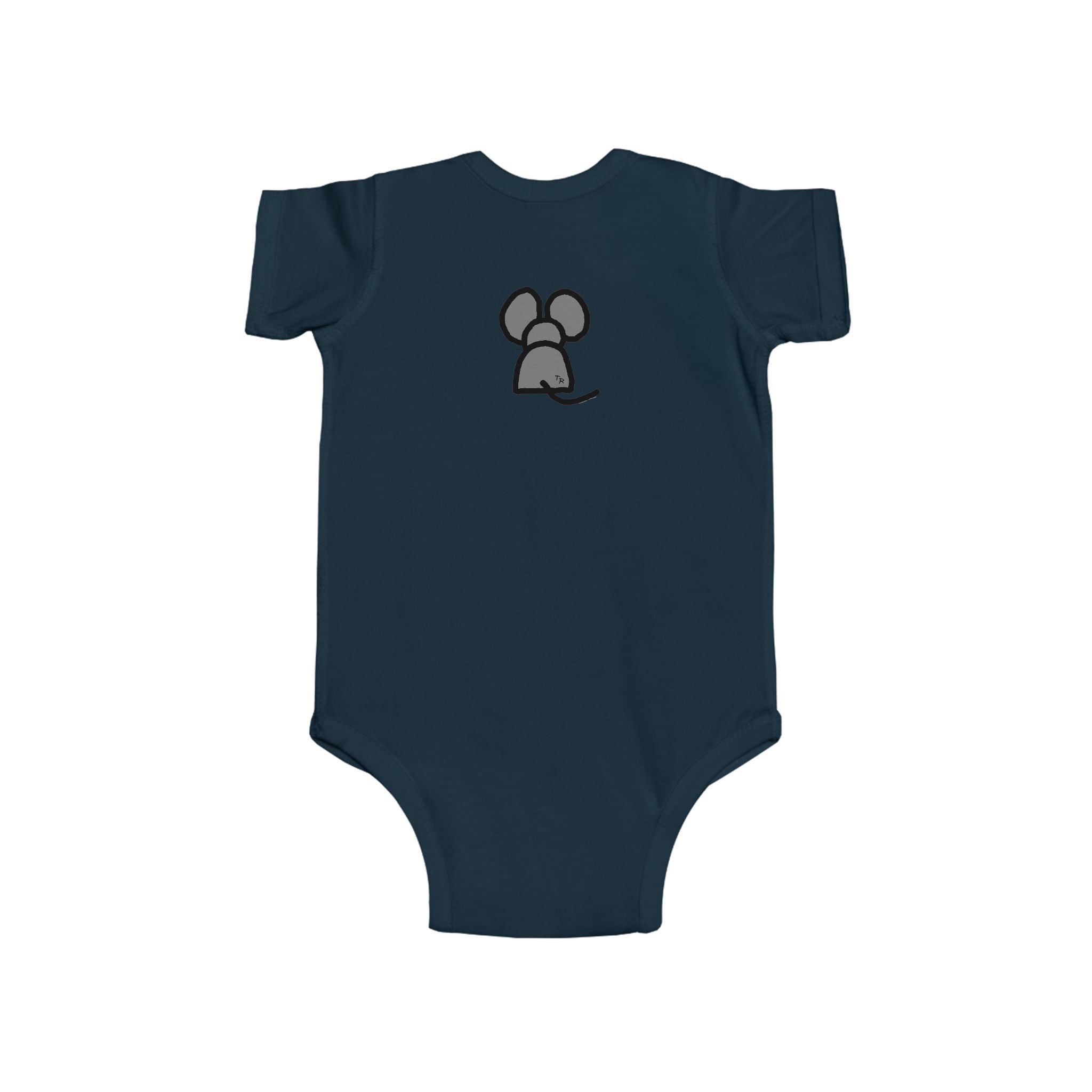 Cute Mouse Design Infant Bodysuit - Soft Jersey Baby Outfit