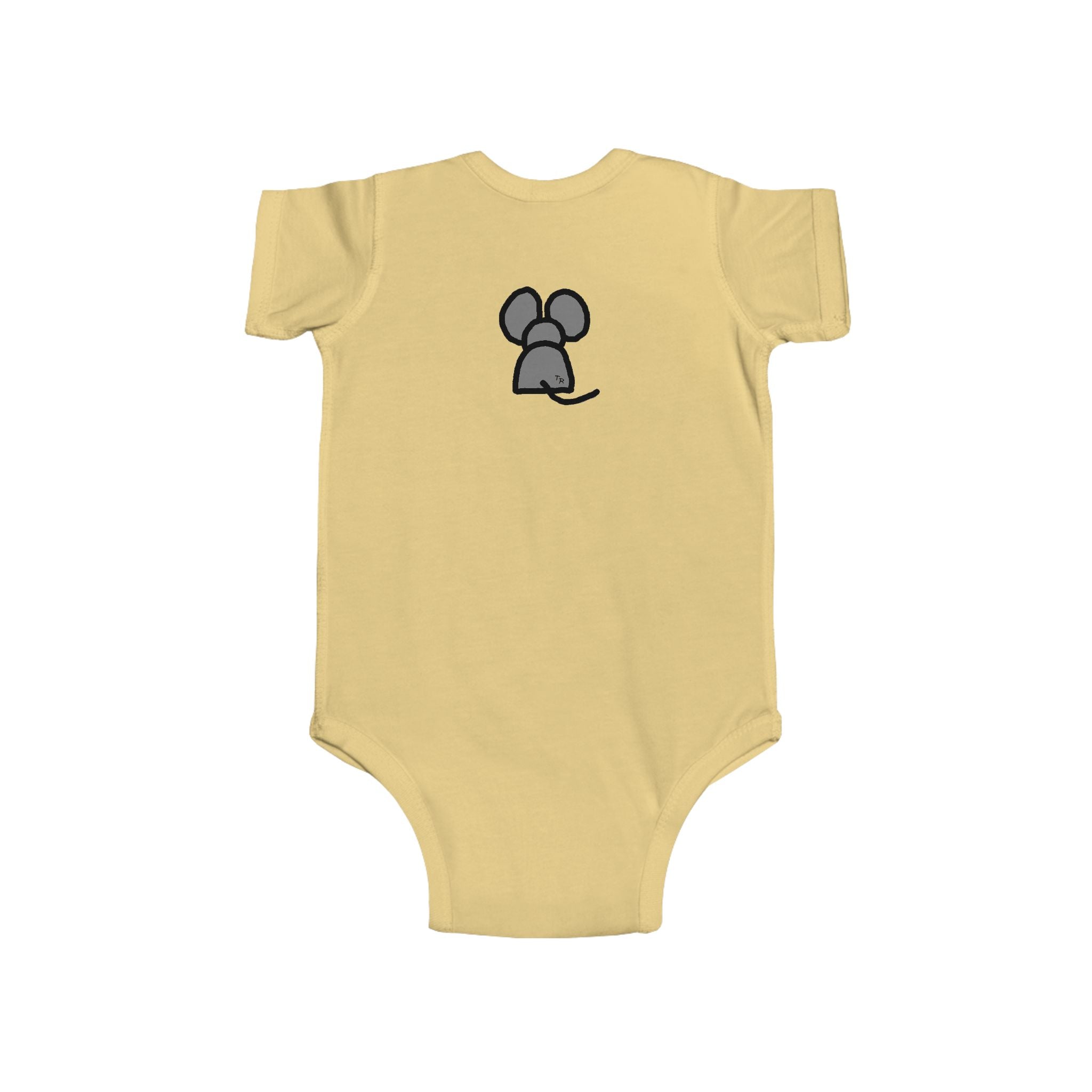 Cute Mouse Design Infant Bodysuit - Soft Jersey Baby Outfit